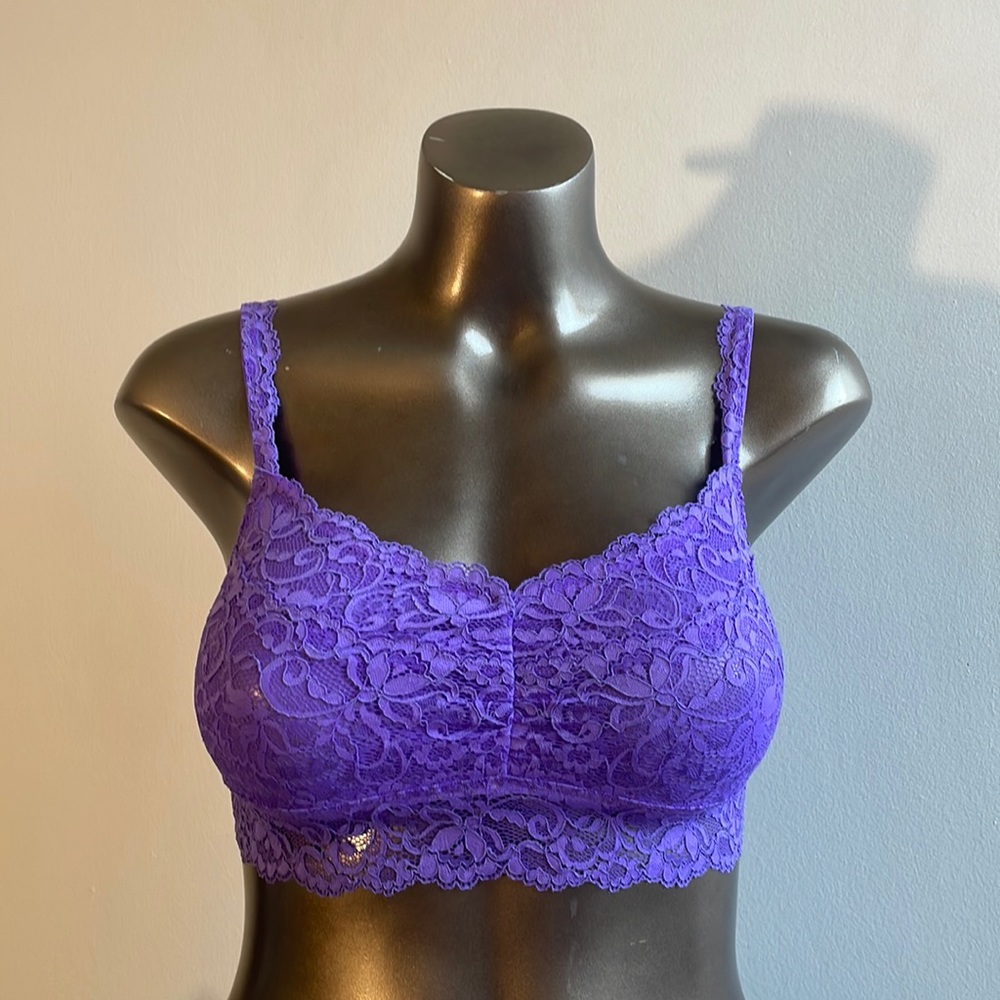 Purple Lace La Senza Bandeau Bra Large .